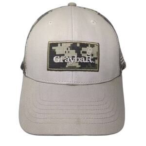 K-Products Graybar Snapback Hat Beige Green Digital Camo US Flag OS Adjustable